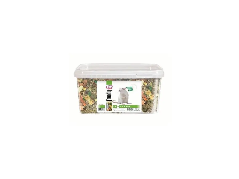 LOLO Foody kompletní krmivo pro potkany 3 L, 1,9 kg kyblík Pouze Dnes