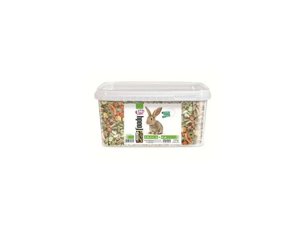 LOLO Foody kompletní krmivo pro králíky 3 L, 2 kg kyblík Značkový