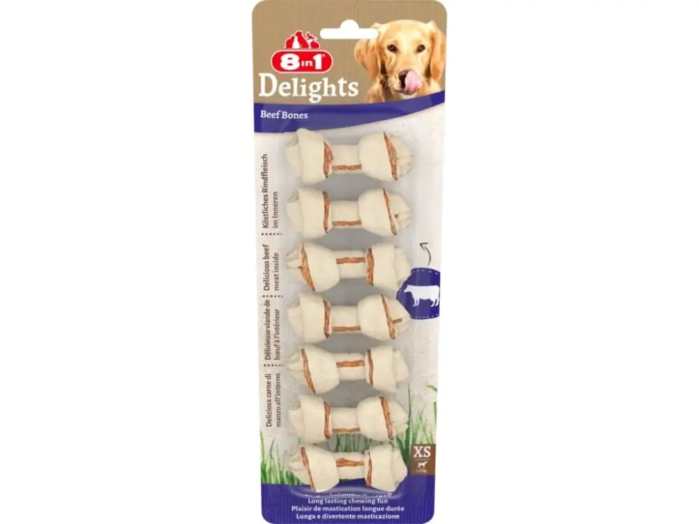 Kup Teď Pochoutka 8in1 Delights Beef BonesXS/7ks