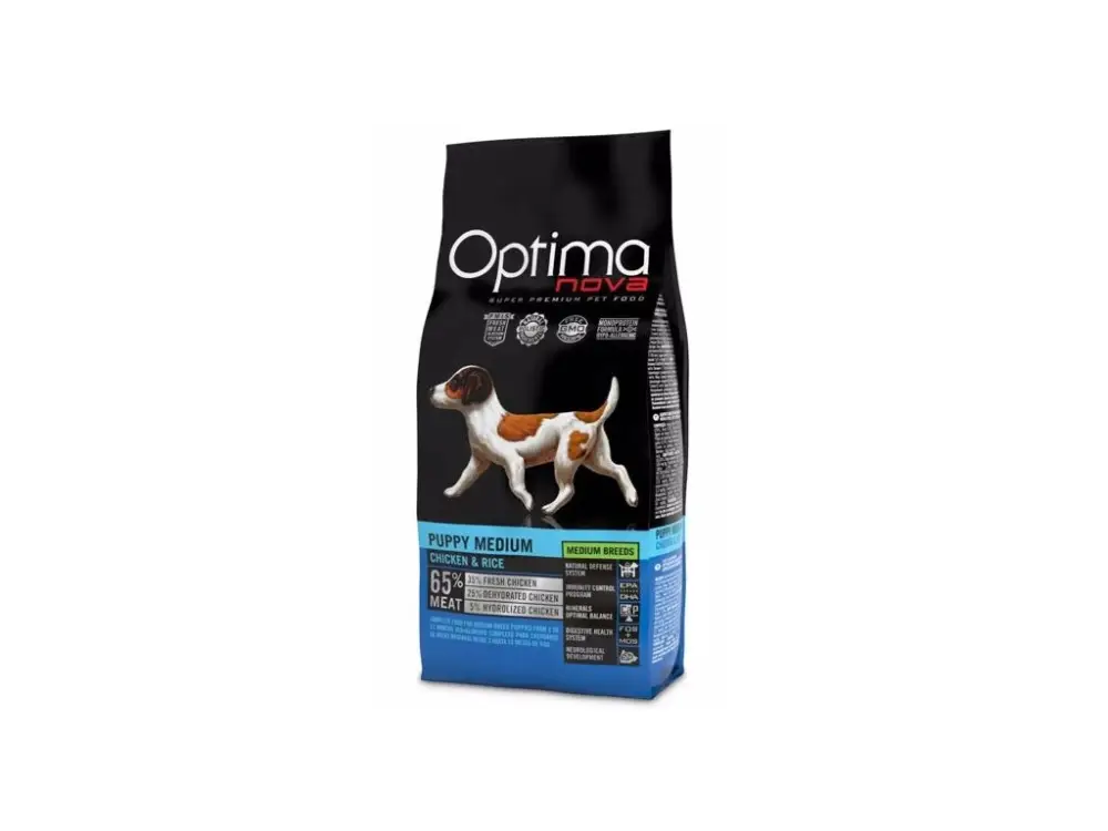 OPTIMAnova Dog Puppy Medium Chicken & Rice 12 kg Přímo Od Výrobce