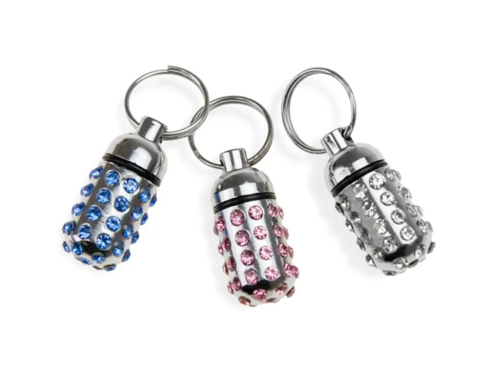 Koupit Online Karlie Adresář s kamínky stříbrný 15x8mm