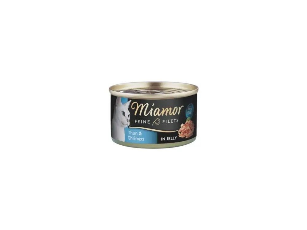 Miamor Cat Filet konzerva tuňák+krevety v želé 100g Novinka