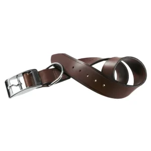 Obojek kožený VIP C 43cmx20mm, hnědý FP 1ks Poslední Šance