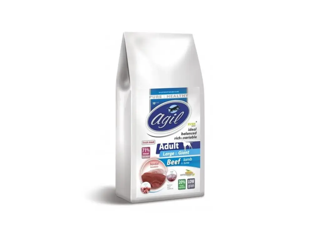 Nejprodávanější Agil Adult Large&Giant Low Grain Beef&Lamb&Tuna 10kg