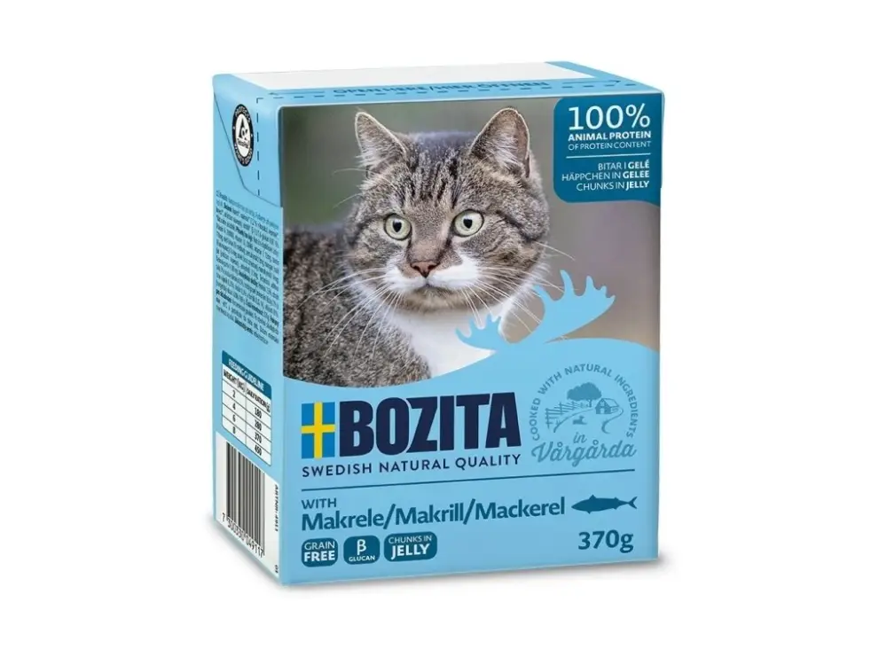 Nejlepší Cena Bozita Cat kousky v želé s makrelou, tetrapak 370 g