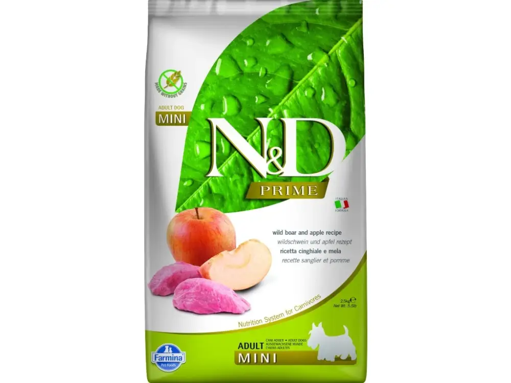 N&D PRIME DOG Adult Mini Boar & Apple 7kg Rychlé Dodání