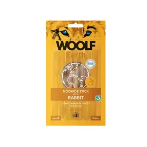 Značkový WOOLF Earth poch. NooHide S Sticks with Rabbit 90g
