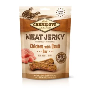 Sleva Carnilove Dog Jerky Quail&Chicken Bar 100g