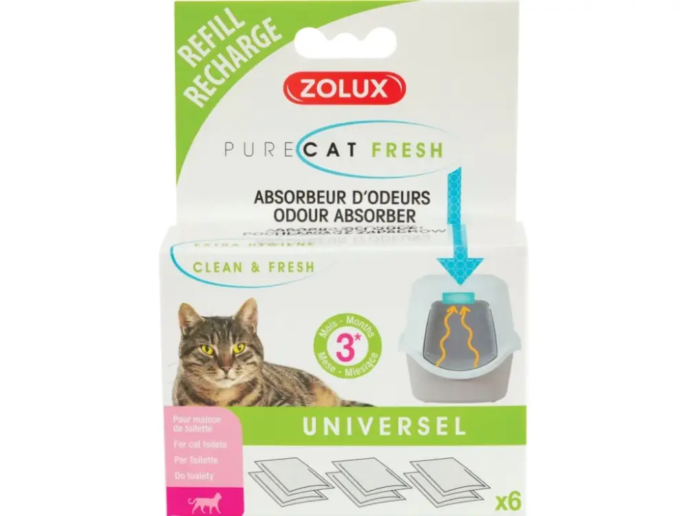 Aktuální PURECAT Refill osvěžovač a pohlcovač zápachu 6x Zolux