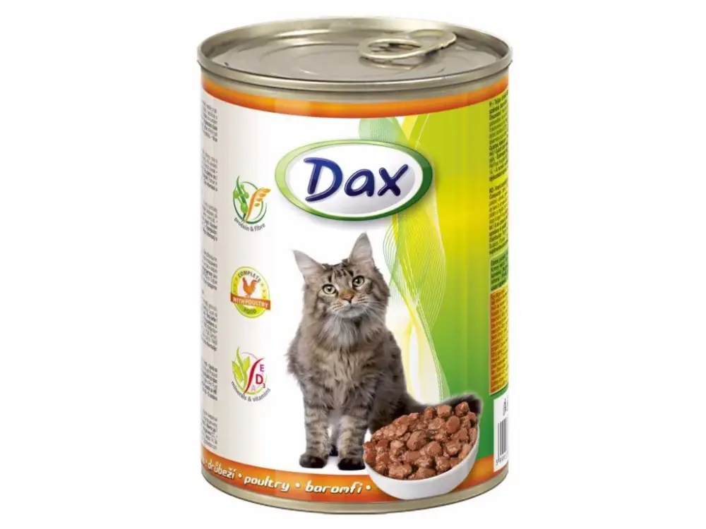 Ověřený Dax Cat kousky drůbeží, konzerva 415 g