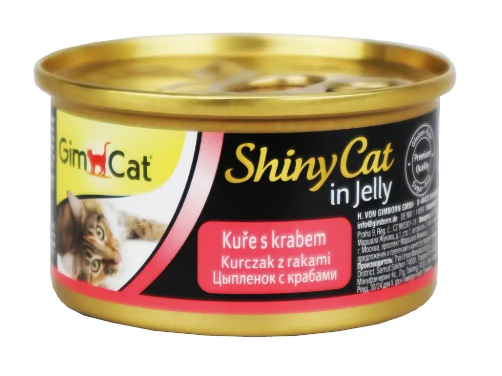 Super Cena GimCat ShinyCat konz. kuře&krab 70g