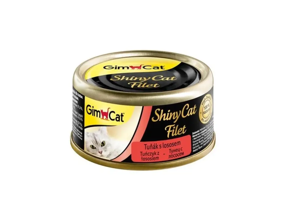 Vrácení Zdarma GimCat ShinyCat konz. filet tuňák s lososem 70g
