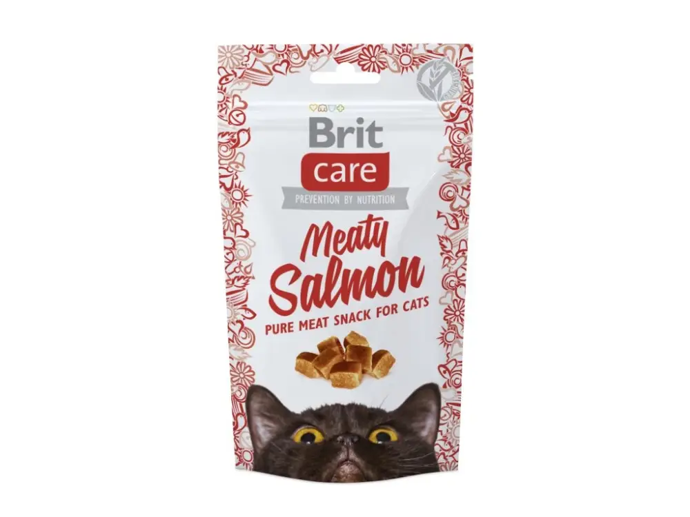 Sezónní Sleva Brit Care Cat Snack Meaty Salmon 50g
