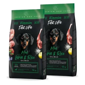 Akce Fitmin Dog For Life Lamb & Rice Mini 2 x 12 kg