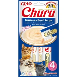 Originální Churu Cat Tuna with Beef Recipe 4x14g