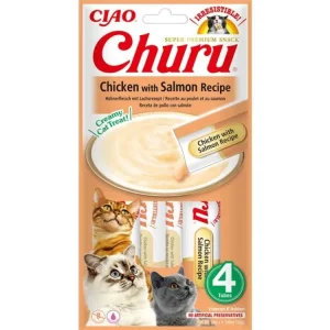 Churu Cat Chicken with Salmon Recipe 4x14g Zlevněný