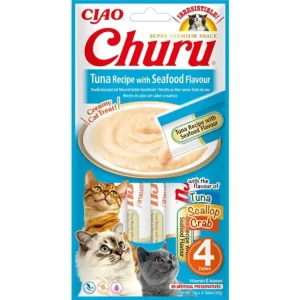 Churu Cat Tuna Recipe with Seafood Flavour 4x14g Nová Kolekce