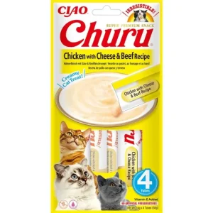 Churu Cat Chicken with Beef&Cheese Recipe 4x14g Speciální Cena