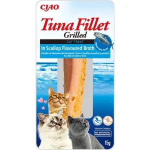 Nejlepší Volba Churu Cat Tuna Fillet in Scallop Flavoured Broth 15g