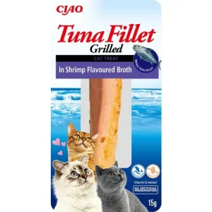 Churu Cat Tuna Fillet in Shrimp Flavoured Broth 15g Finální Výprodej