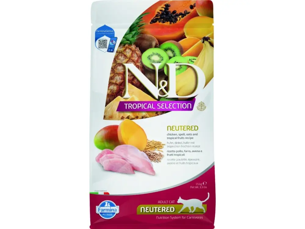 Akční Nabídka N&D TROPICAL SELECTION CAT Neutered Chicken 1,5kg