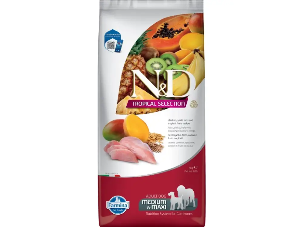 N&D TROPICAL SELECTION DOG Adult M/L Chicken 10kg Levný