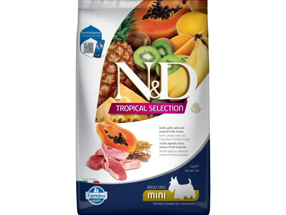 Rychlé Dodání N&D TROPICAL SELECTION DOG Adult Mini Lamb 5kg