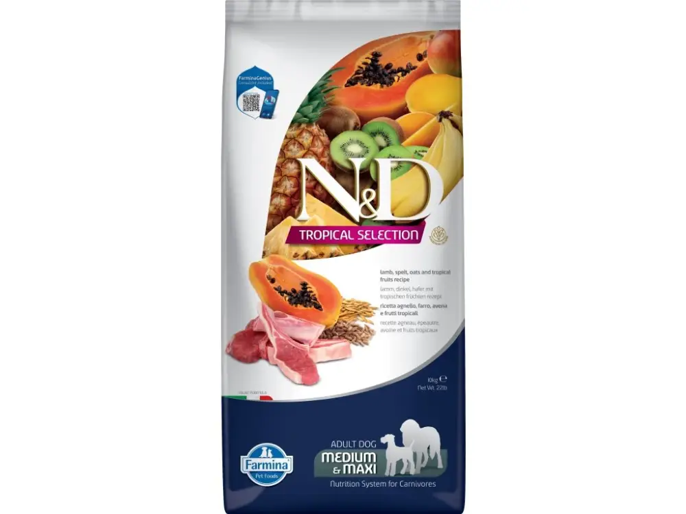 N&D TROPICAL SELECTION DOG Adult M/L Lamb 10kg Zlevněný