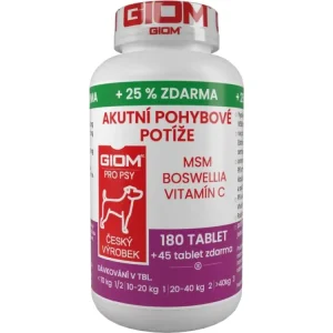 Giom S pes Akutní pohybové potíže 180 tbl+25% zdarma Akce
