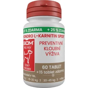 Rychlé Dodání Giom S pes Chondro L-karnitin SPORT 60 tbl+25% zdarma