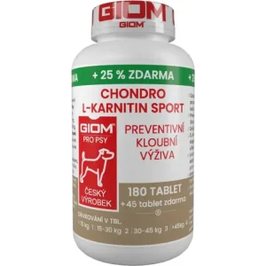 Kup Teď Giom S pes Chondro L-karnitin SPORT 180 tbl+25% zdarma