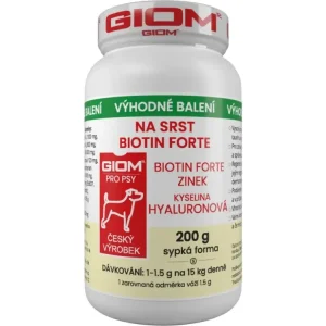 Ověřený Giom S pes Na srst Biotin FORTE 200g plv