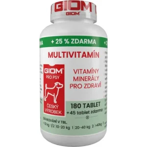 Omezená Nabídka Giom S pes Multivitamín 180 tbl+25% zdarma