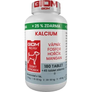 Giom S pes Kalcium 180 tbl+25% zdarma Cenově Výhodný
