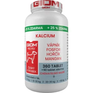 Giom S pes Kalcium 360 tbl+25% zdarma Super Cena