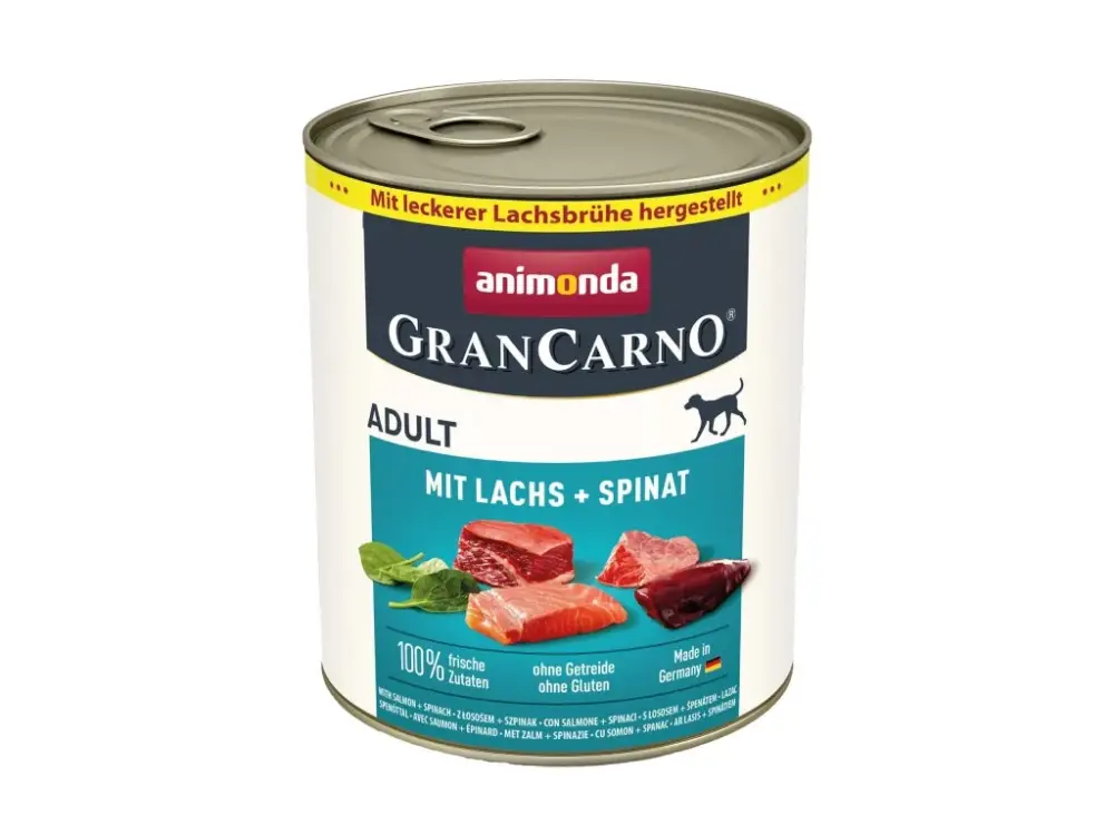 Výprodej Animonda pes GRANCARNO konz. Adult losos/špenát 800g