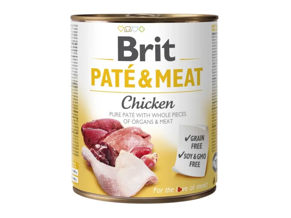 Jen Po Omezenou Doba Brit Dog konz Paté & Meat Chicken 800g