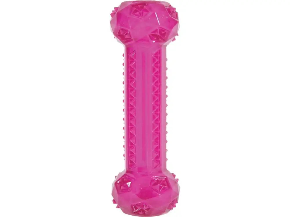Levný Hračka pes STICK TPR POP kost 15cm růžová Zolux