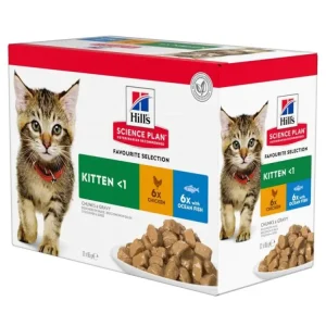 Hill's Fel. SP Kitten Chicken&Ocean Fish kapsa 12x85g Levný