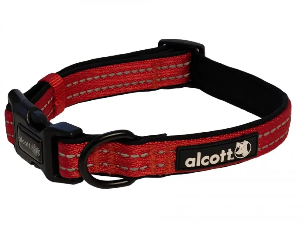Alcott Reflexní obojek pro psy Adventure zářivě červený velikost S Časově Omezené