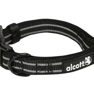 Alcott Reflexní obojek pro psy Adventure černý velikost M Výprodej