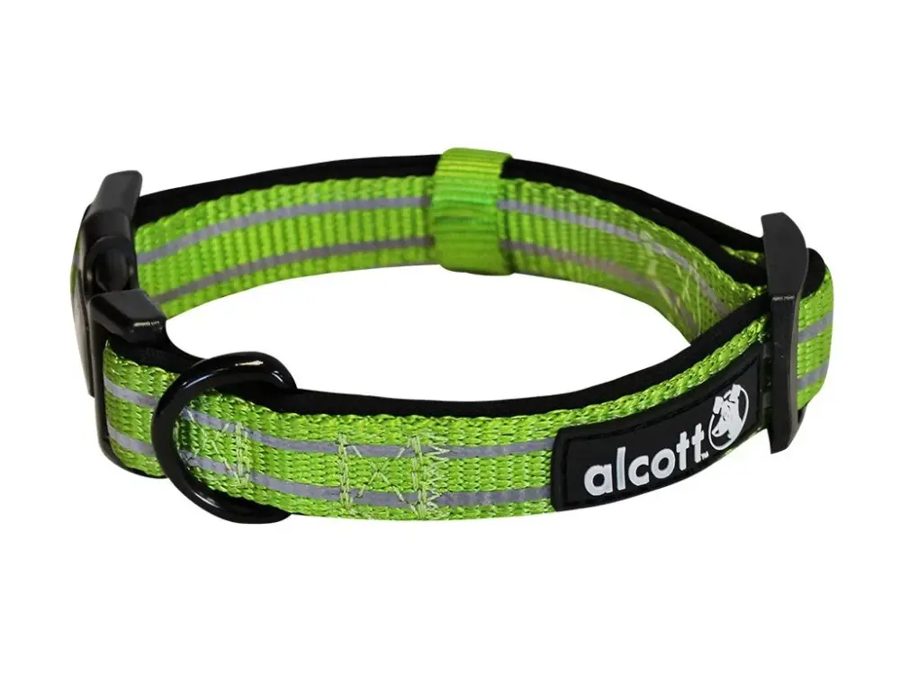 Oblíbený Alcott Reflexní obojek pro psy Adventure zelený velikost S