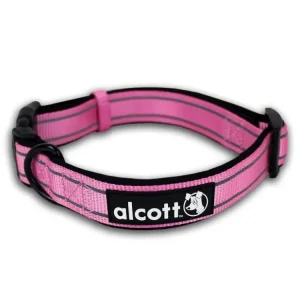 Alcott Reflexní obojek pro psy Adventure růžový velikost M Ověřený