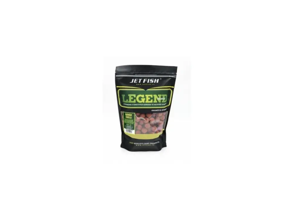 Akční Cena Jet Fish Legend Range boilie BANÁN CHILLI 20 mm 1 kg