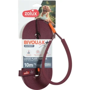 Vodítko pes BIVOUAK ploché,silik.15mm/10m červenáZolux Autentický