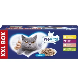PreVital kočka Gigabox mix příchutí v omáčce, kapsa 100 g (48 pack) Kup Teď