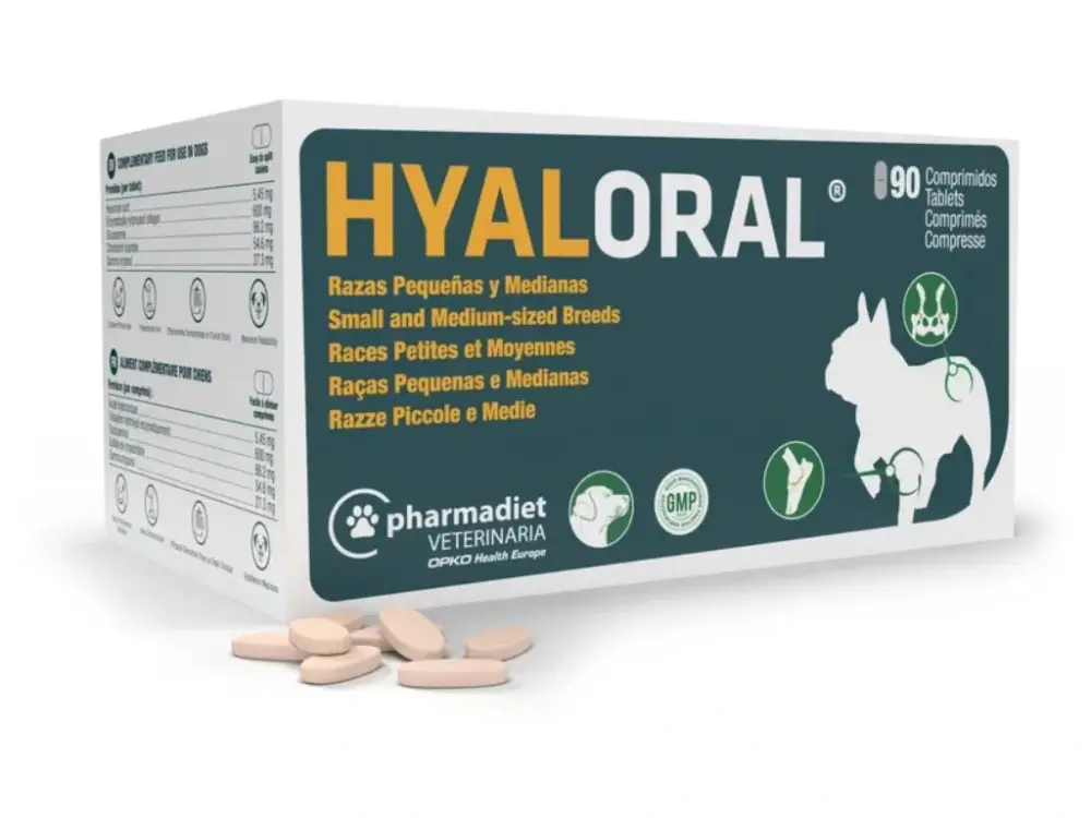 HYALORAL pro malá a střední plemena psů 90tbl Ihned K Objednání