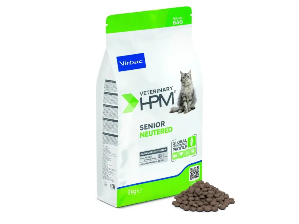 Cenově Výhodný VET HPM Senior Cat Neutered 3kg NEW