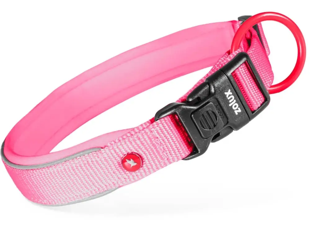 Odeslání Ihned Obojek pes PREMIUM nylon 15mm/30-35cm fuchsiová Zolux