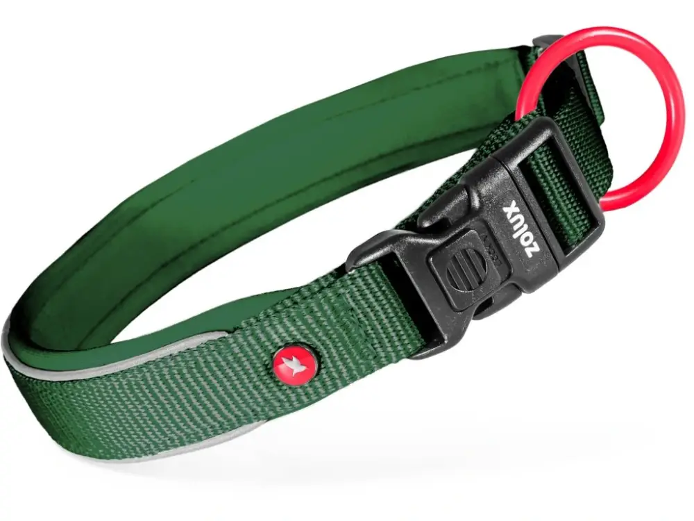 Nejprodávanější Obojek pes PREMIUM nylon 20mm/40-45cm tm.zelená Zolux